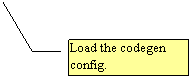 Line Callout 3: Load the codegen config.